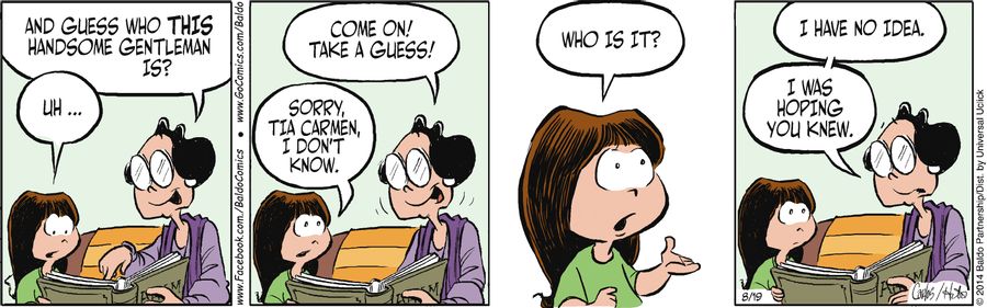 "And guess who this handsome gentleman is? Come on! Take a guess!"