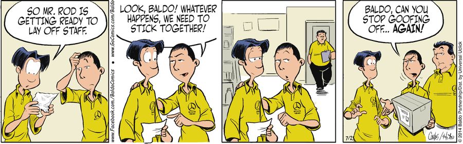 "Look, Baldo! Whatever happens, we need to stick together!"