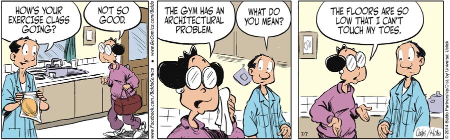 "How's your exercise class going?"
