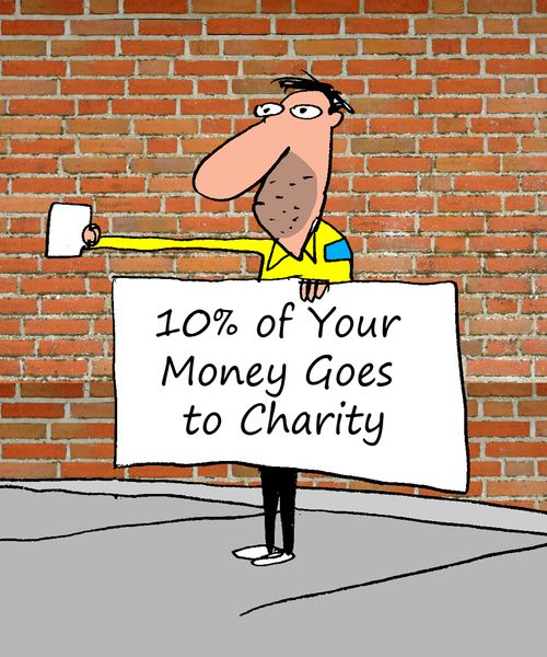10% of Your Money Goes to Charity