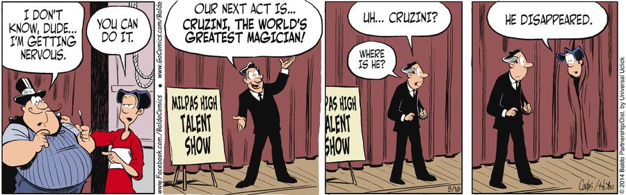 "Our next act...Cruzini, the world's greatest magician!"