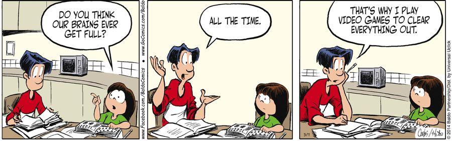 "Do you think our brains ever get full?"