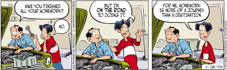 "For me, homework is more of a journey than a destination."