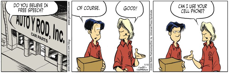 "Do you believe in free speech?"