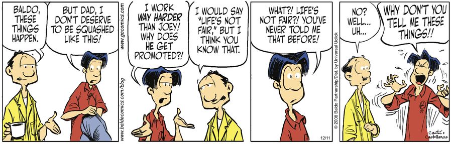 "I would say 'life's not fair,' but I think you know that."
