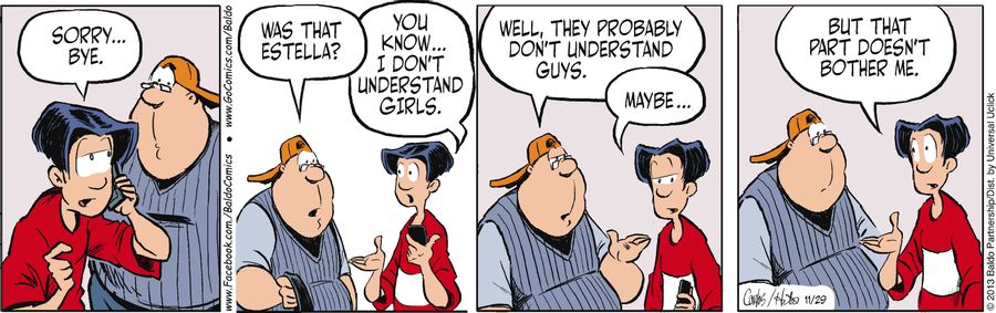 "You know...I don't understand girls."