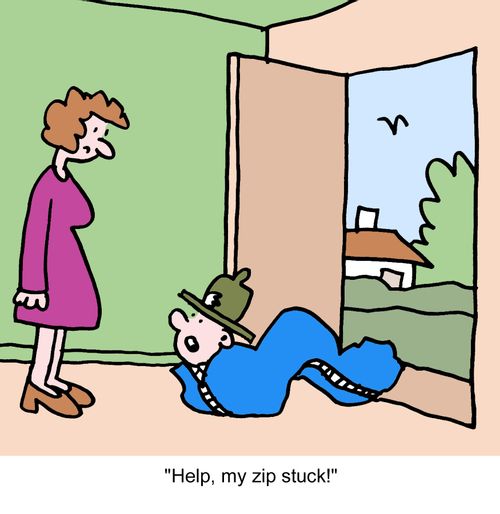 "Help, my zip stuck!"