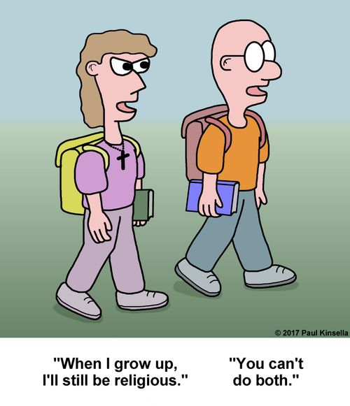"When I grow up, I'll still be religious." 