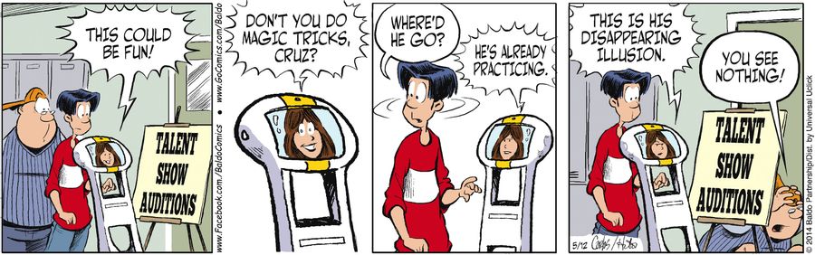 "This could be fun! Don't you do magic tricks, Cruz?"