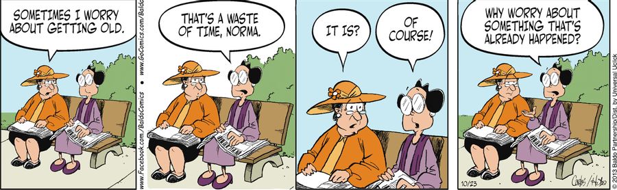 "Sometimes I worry about getting old."