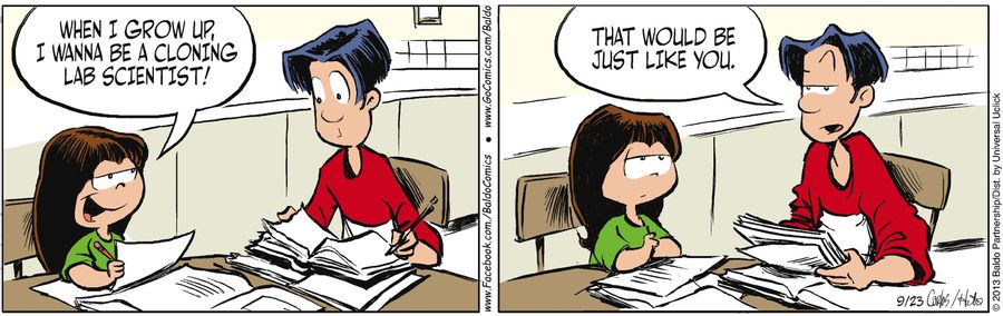 "When I grow up, I wanna be a cloning lab scientist!"