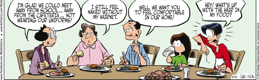 "I still feel naked without my hairnet."