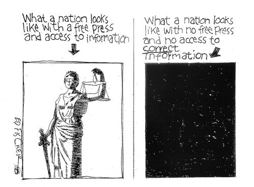 What a nation looks like with no free press and no access to correct information.