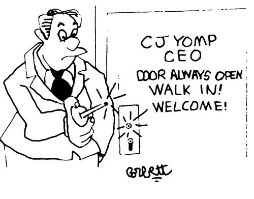 C.J. Yomp CEO: Door always open, walk in! Welcome!