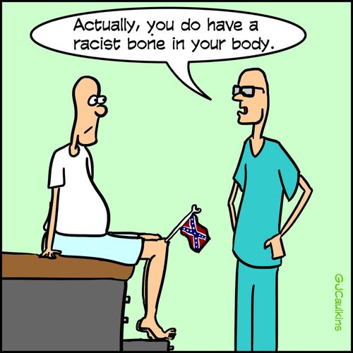 "Actually, you do have a racist bone in your body."