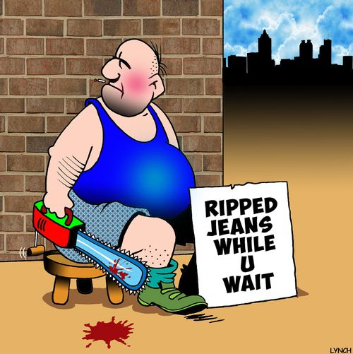 Ripped jeans while u wait