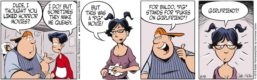 "Dude, I thought you liked horror movies."