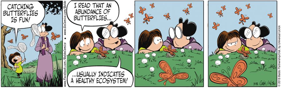 "Catching butterflies is fun!"