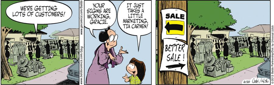 "All it takes is a little marketing, Tia Carmen!"
