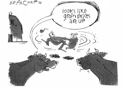 "Looks like grain prices are up."