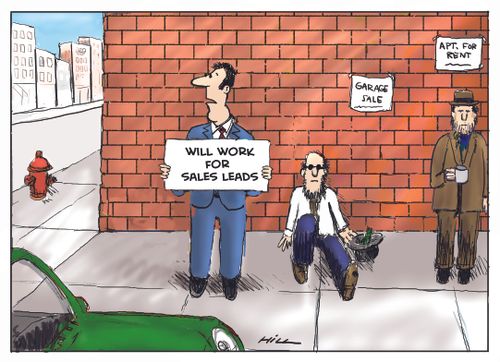 Will work for sales leads.