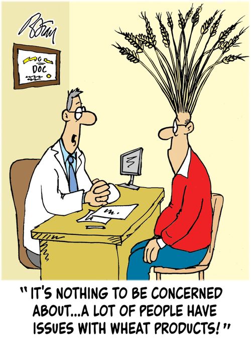 "It's nothing to be concerned about...a lot of people have issues with wheat products!"