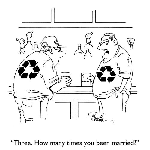"Three. How many times you been married?"