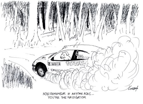 "Now remember if anyone asks... You're the navigator."