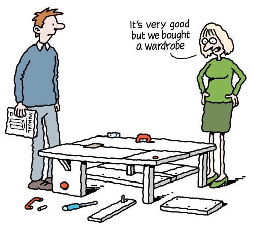 "It's very good but we bought a wardrobe."