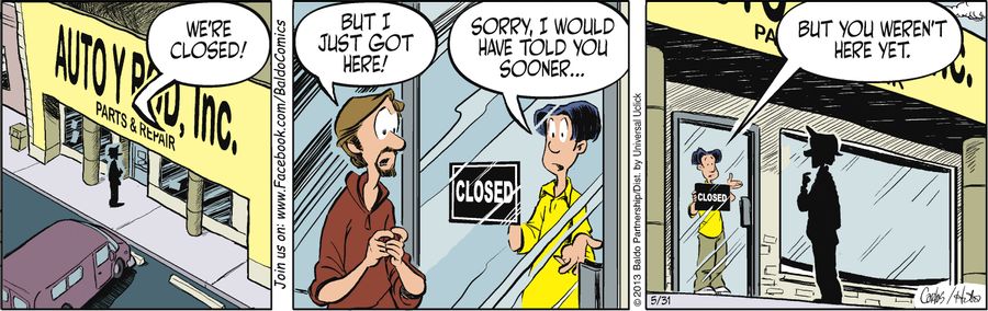 "We're closed!"