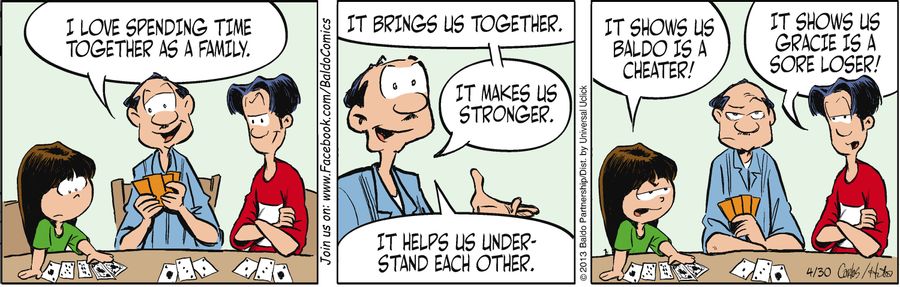 "I love spending time together as a family. It brings us together. It makes us stronger. It helps us understand each other."