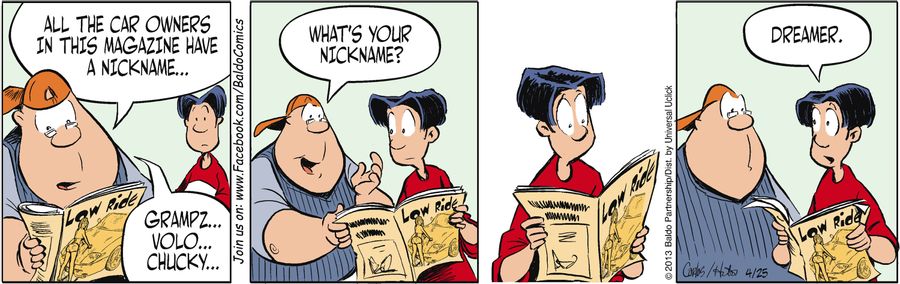 "All the car owners in this magazine have a nickname...Grampz...Volo...Chucky.... What's your nickname?"