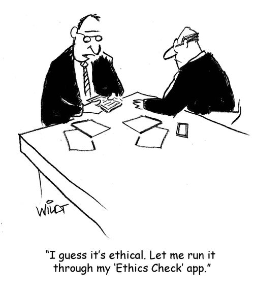 "I guess it's ethical. Let me run it through my 'Ethics Check' app."