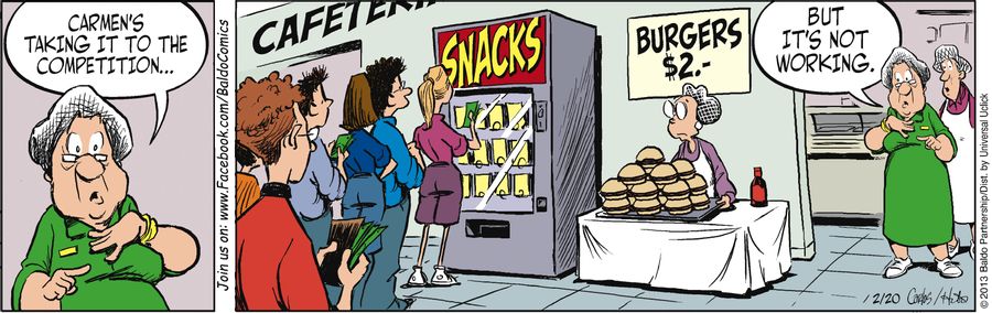 "Carmen's taking it to the competition...but it's not working."