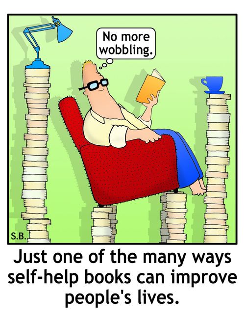 Just one of the many ways self-help books can improve people's lives.