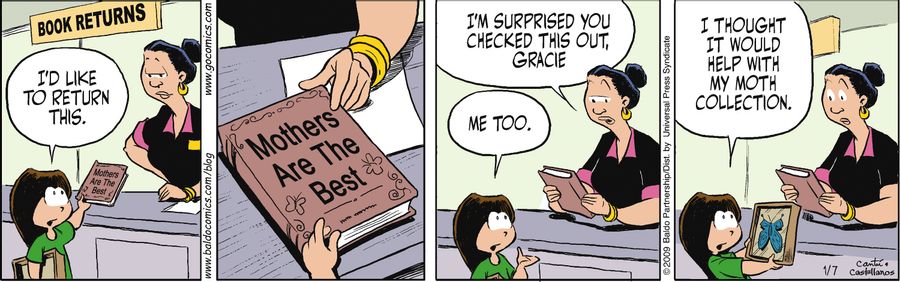 "I'm surprised you checked this out, Gracie."