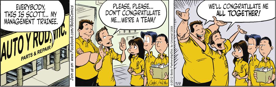 "Everybody, this is Scott...my management trainee."