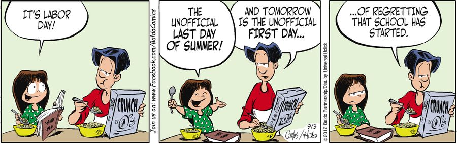 "It's Labor Day! The unofficial last day of summer!"