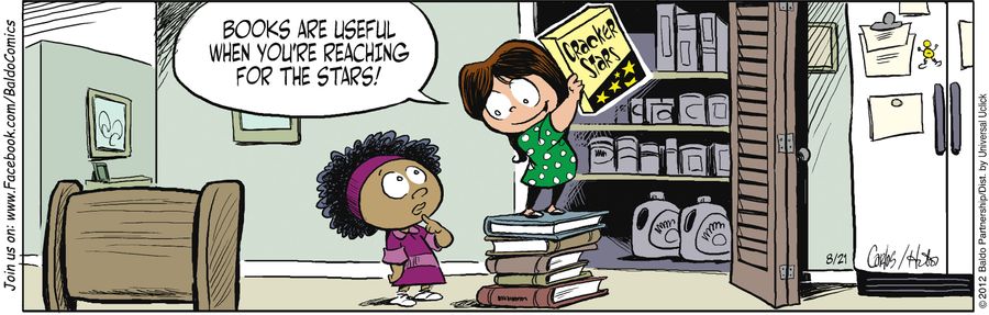 "Books are useful when you're reaching for the stars!"