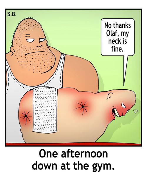One afternoon down at the gym.