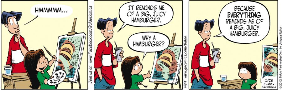 "It reminds me of a big, juicy hamburger."
