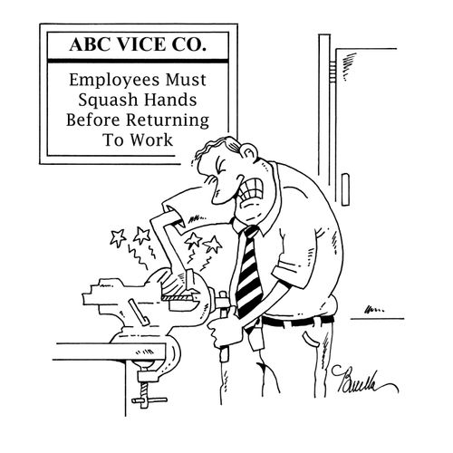 ABC Vice Company: Employees Must Squash Hands Before Returning to Work