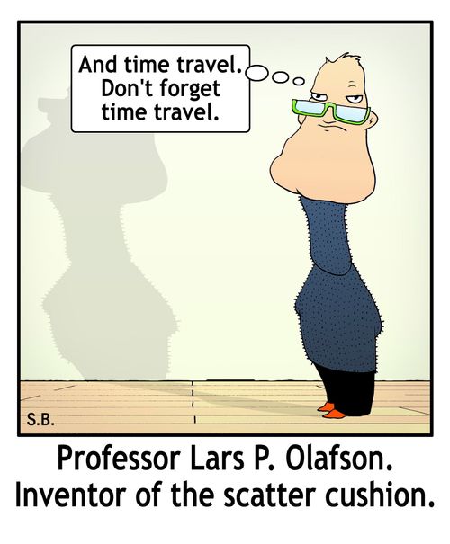 Professor Lars P. Olafson. Inventor of the scatter cushion.