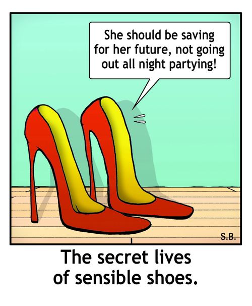 The Secret lives of sensible shoes.