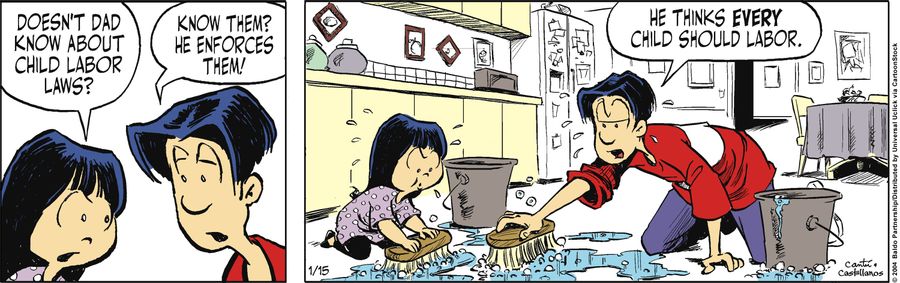 "Doesn't Dad know about child labor laws?"
