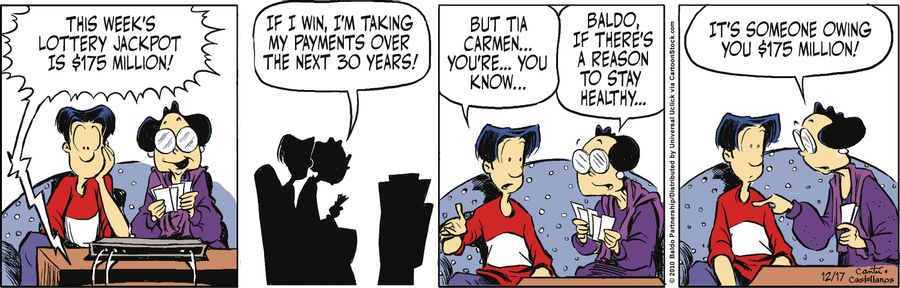 "If I win, I'm taking my payments over the next 30 years!"