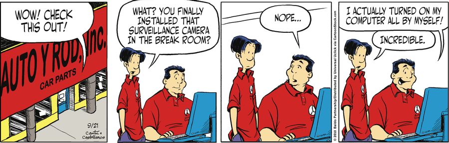"I actually turned on a my computer all by myself!"