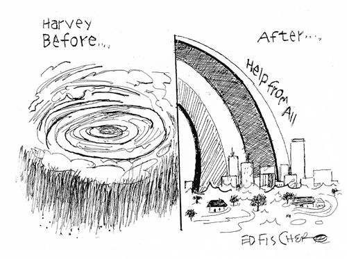 Harvey before and after.
