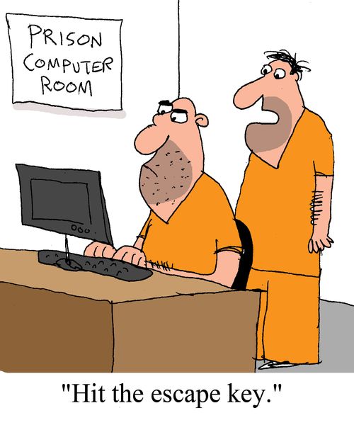 "Hit the escape key."