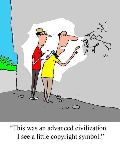 "This was an advanced civilization.  I see a little copyright symbol."